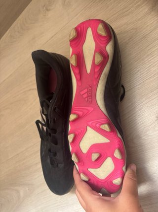 Botas de fútbol Adidas negras rosas plateadas
