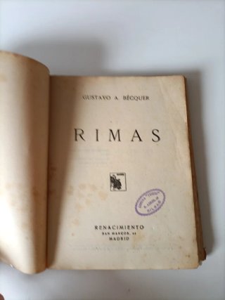 Gustavo Adolfo Becquer, Rimas.