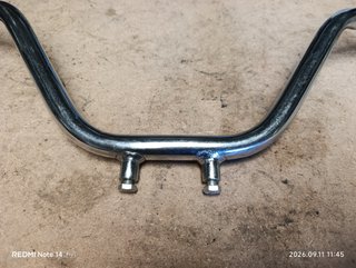 Manillar cromado alto con soporte mando luces