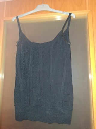 Top Hugo Boss Negro Elástico Mujer