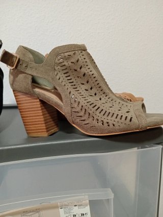Zapatos de verano botín peep toe 3 pares lote