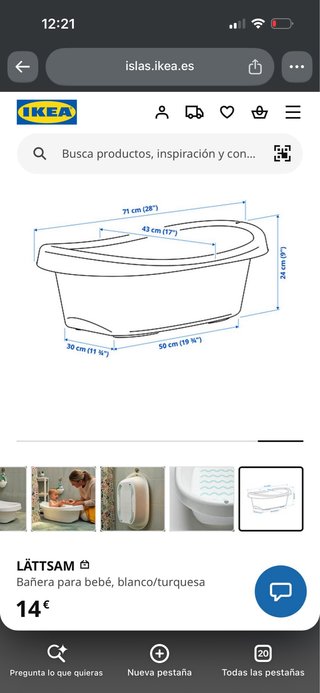 Bañera bebé Ikea