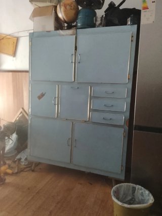Mueble Cocina Antiguo Metal y Madera