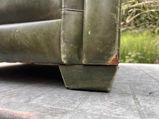 Sillón Vintage Piel Verde sintética