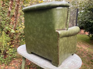 Sillón Vintage Piel Verde sintética