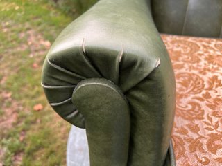 Sillón Vintage Piel Verde sintética