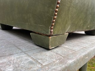 Sillón Vintage Piel Verde sintética