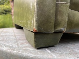 Sillón Vintage Piel Verde sintética