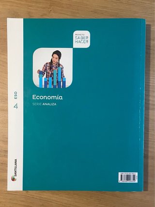 Libro de texto escolar Economía 4 ESO Santillana