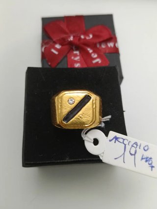 ANELLO UOMO ACCIAIO INOSSIDABILE PLACCATO ORO 18K