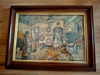 Cuadro relieve Anton Pieck Art Deco