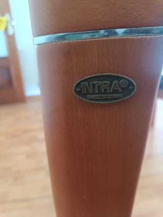 Mesa de comedor extensible madera y cristal
