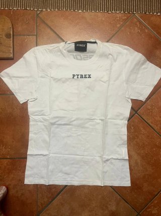 Maglia Pyrex bianca con stampe