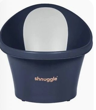 Bañera niño bebé marca Shnuggle negra 0-12 meses