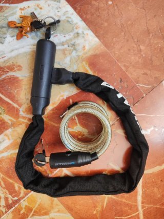 Candado Btwin Decathlon con llave