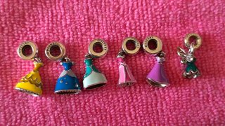 6 Charms Pandora Vestidos Princesas Disney