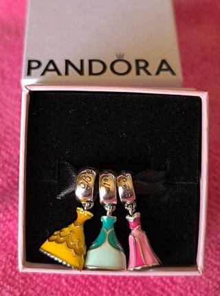 6 Charms Pandora Vestidos Princesas Disney