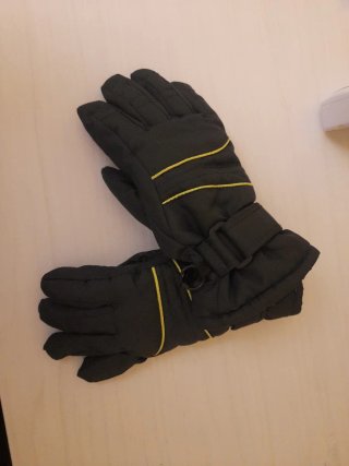 Guantes de Nieve Infantiles Negro y Amarillo