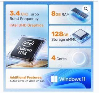 HEIGAOLAPC N5095 8GB 128GB All-in-One PC