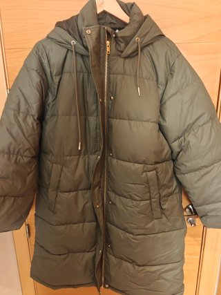 Plumífero Largo Verde Militar Talla M