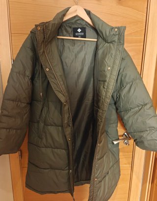 Plumífero Largo Verde Militar Talla M