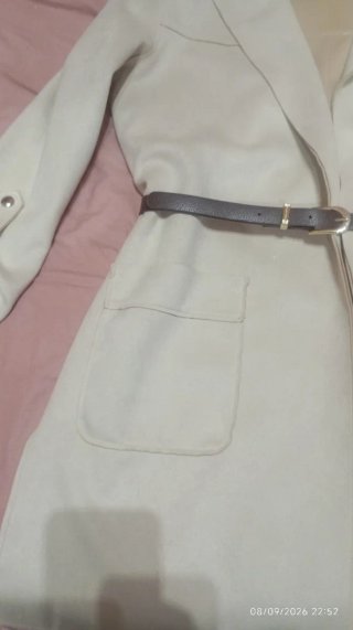 Giacca scamosciata Bershka beige