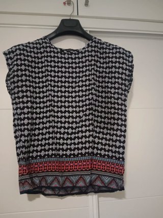 Blusa Étnica Negra Talla XL