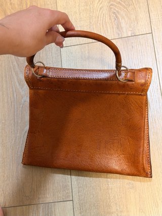 Lote 4 bolsos cuero auténtico vintage