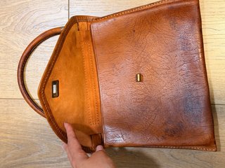 Lote 4 bolsos cuero auténtico vintage