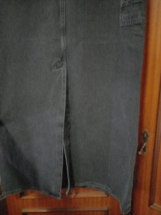 Falda larga vaquera negra COS Talla M