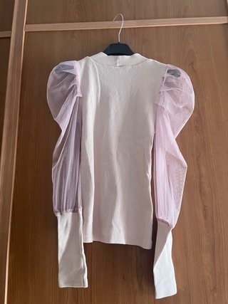 Top tul mangas abullonadas talla única