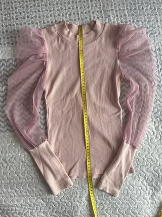 Top tul mangas abullonadas talla única