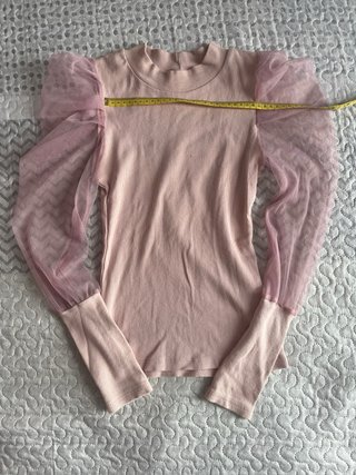 Top tul mangas abullonadas talla única