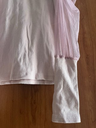 Top tul mangas abullonadas talla única
