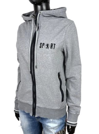 Bikkembergs Sport Felpa Donna S Grigia Cotone Zip