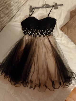 Vestido Fiesta Fashion NY Paris Beige/Negro