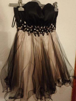 Vestido Fiesta Fashion NY Paris Beige/Negro