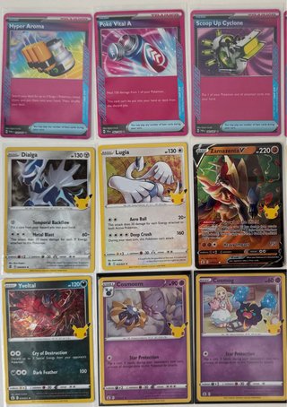Lote Cartas Pokémon TCG Celebrations y ACE