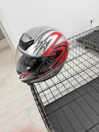 Casco de moto G-MAC plateado Talla S