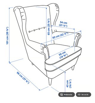 Sillón orejero Tibbleby amarillo Ikea