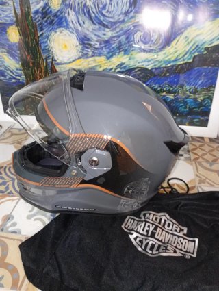 Casco Moto Integral Harley Davidson Gris