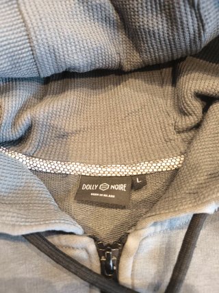 Felpa Dolly Noire con Zip Grigia
