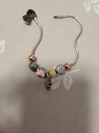 Pulsera Pandora Plata y Oro Rosa