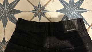 Pull&Bear Pantalón Corto Negro Roto