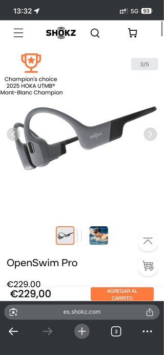 Shokz OpenSwim Pro Auriculares Natación