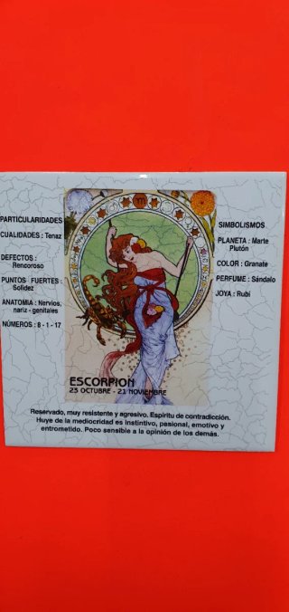 Azulejo Escorpión Arte Art Nouveau
