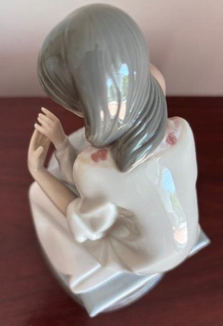 Figura Lladro porcelana maternidad de madre y hija