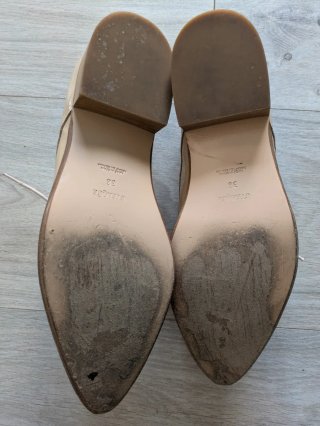 Uterqüe Zapatos Cordones Beige