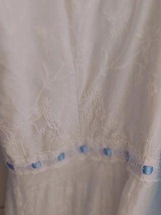 Traje Flamenca Niña Azul y Blanco
