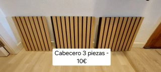 Cabecero de madera 3 piezas